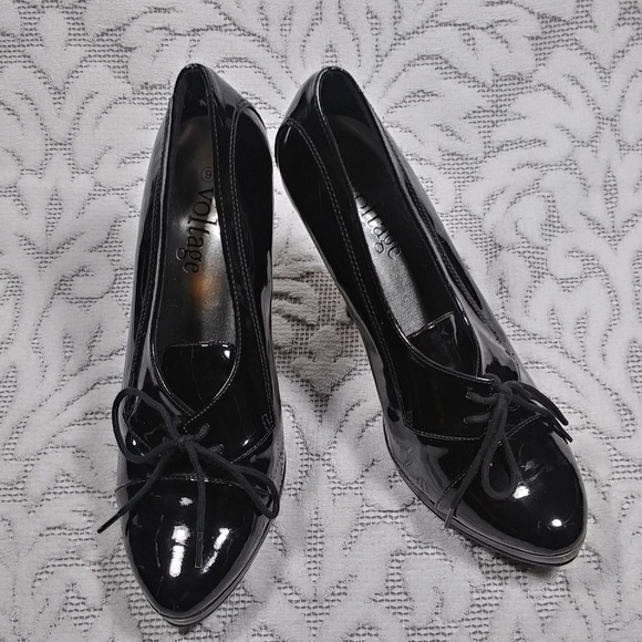 Heeled Patent Leather Oxfords by Voltage - Picture 4 of 6